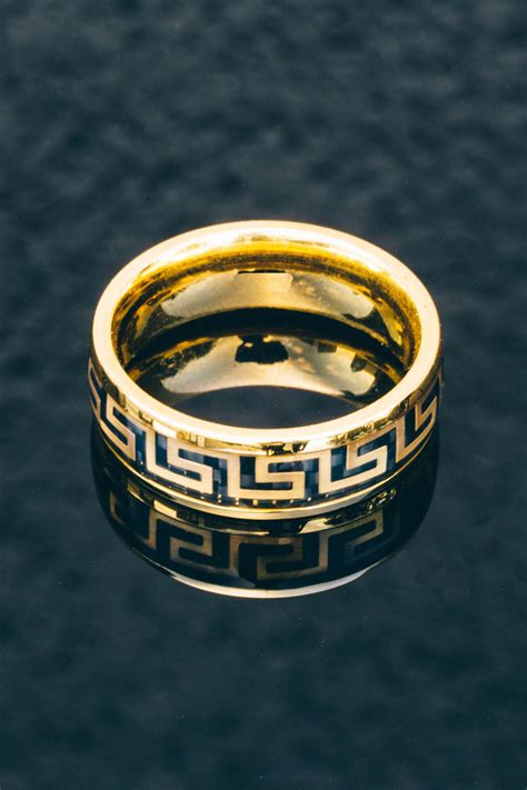 versace ring mens gold|versace men's wedding rings.